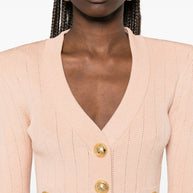 Balmain Powder Cropped Knit Cardigan