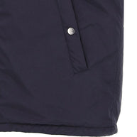 Brunello Cucinelli High Neck Full Zip Vest In Blue