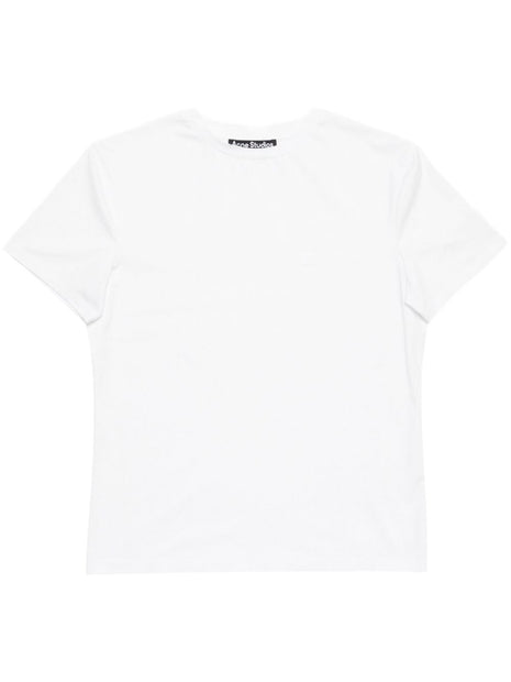 Acne Crew Neck T-shirt In White