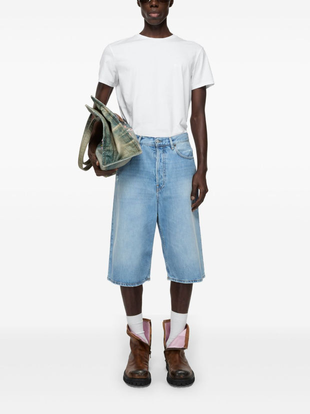 Acne Crew Neck T-shirt In White