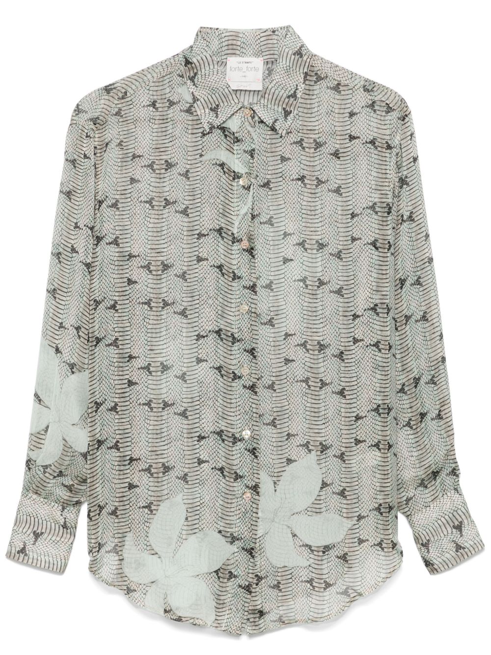 Forte Forte Silk Chiffon Shirt Grey