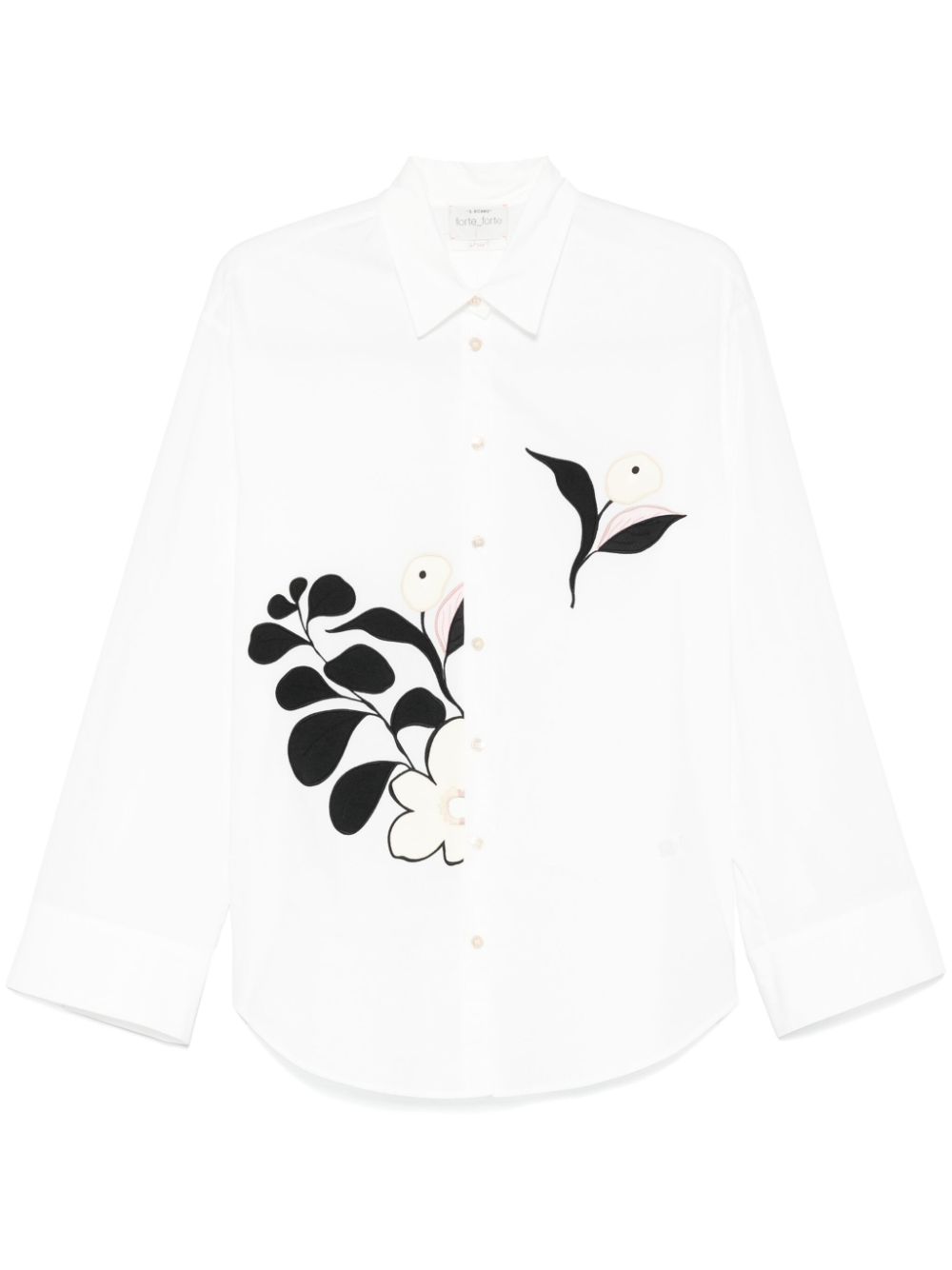 Forte Forte Embroidered Cotton Shirt White