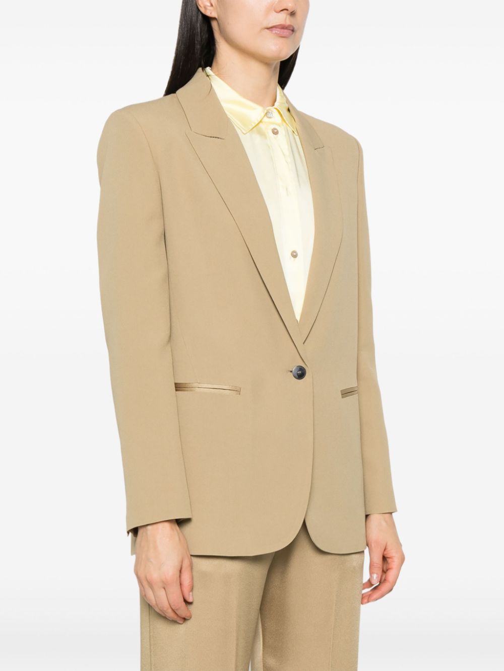 Forte Forte Beige Crepe Single Breasted Jacket