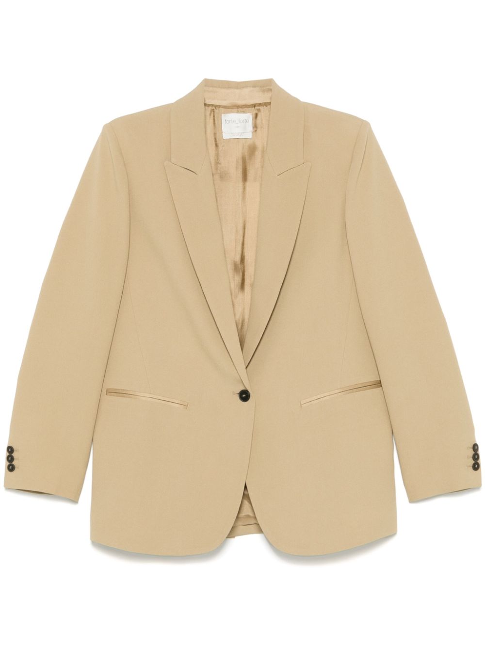 Forte Forte Beige Crepe Single Breasted Jacket