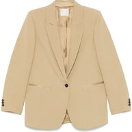 Forte Forte Beige Crepe Single Breasted Jacket