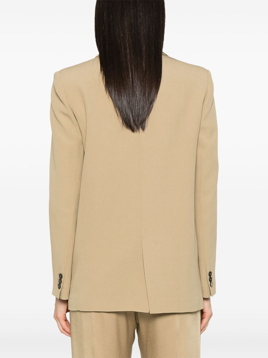 Forte Forte Beige Crepe Single Breasted Jacket