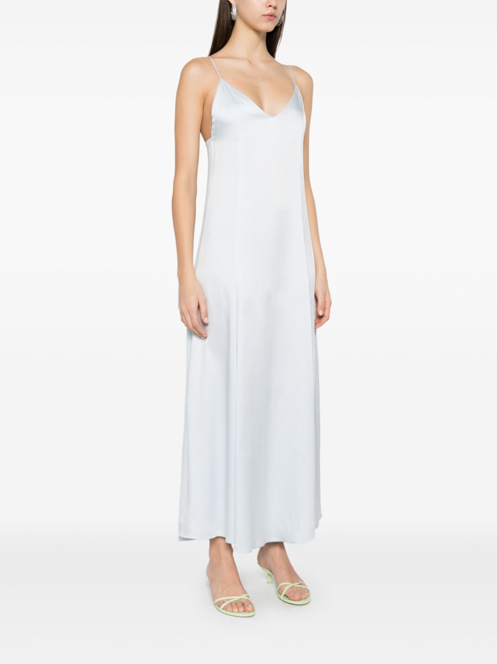 Forte Forte Clear Blue Long Satin Slip Dress