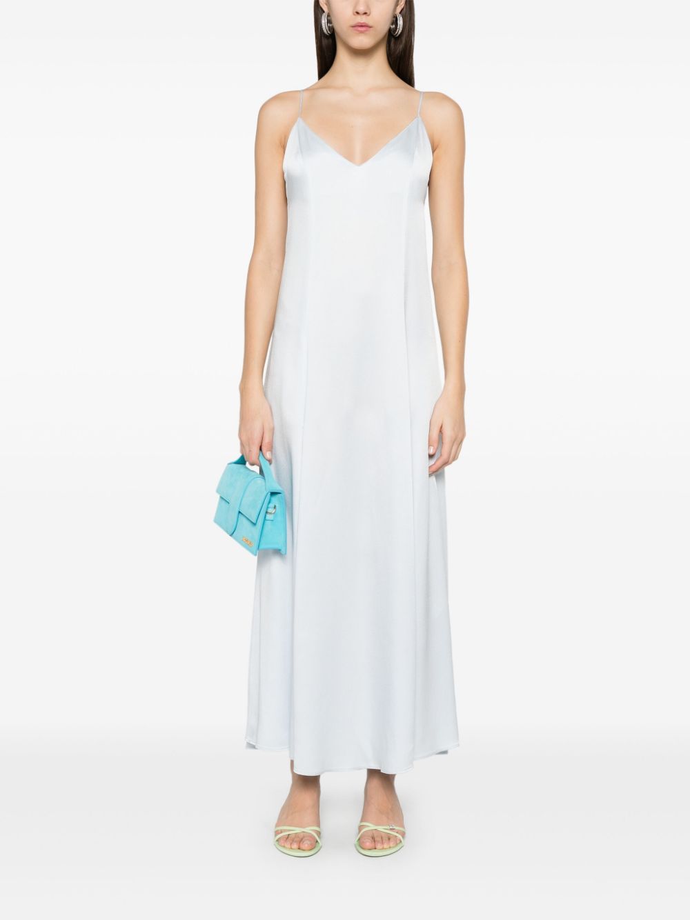 Forte Forte Clear Blue Long Satin Slip Dress