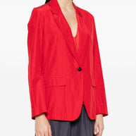 Forte Forte Taffeta Single Breasted Jacket In Red