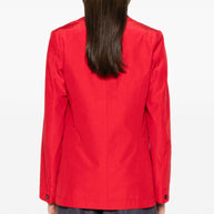 Forte Forte Taffeta Single Breasted Jacket In Red