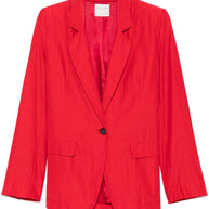 Forte Forte Taffeta Single Breasted Jacket In Red