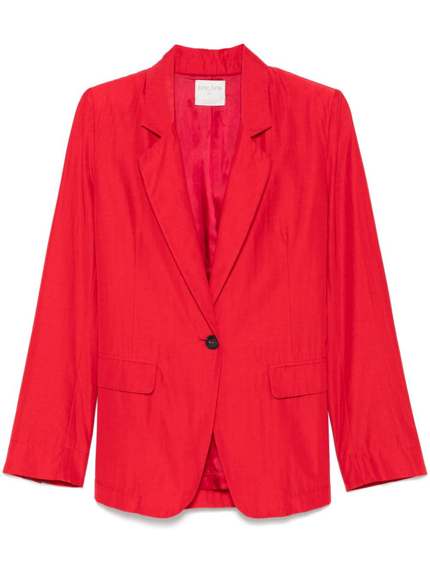 Forte Forte Taffeta Single Breasted Jacket In Red