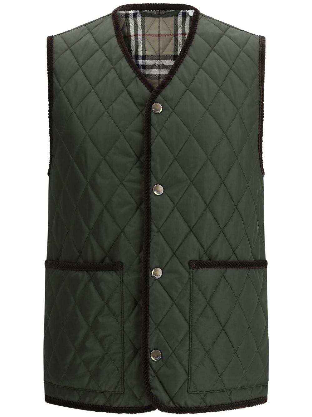 Burberry Green Diamond Quilted Vest