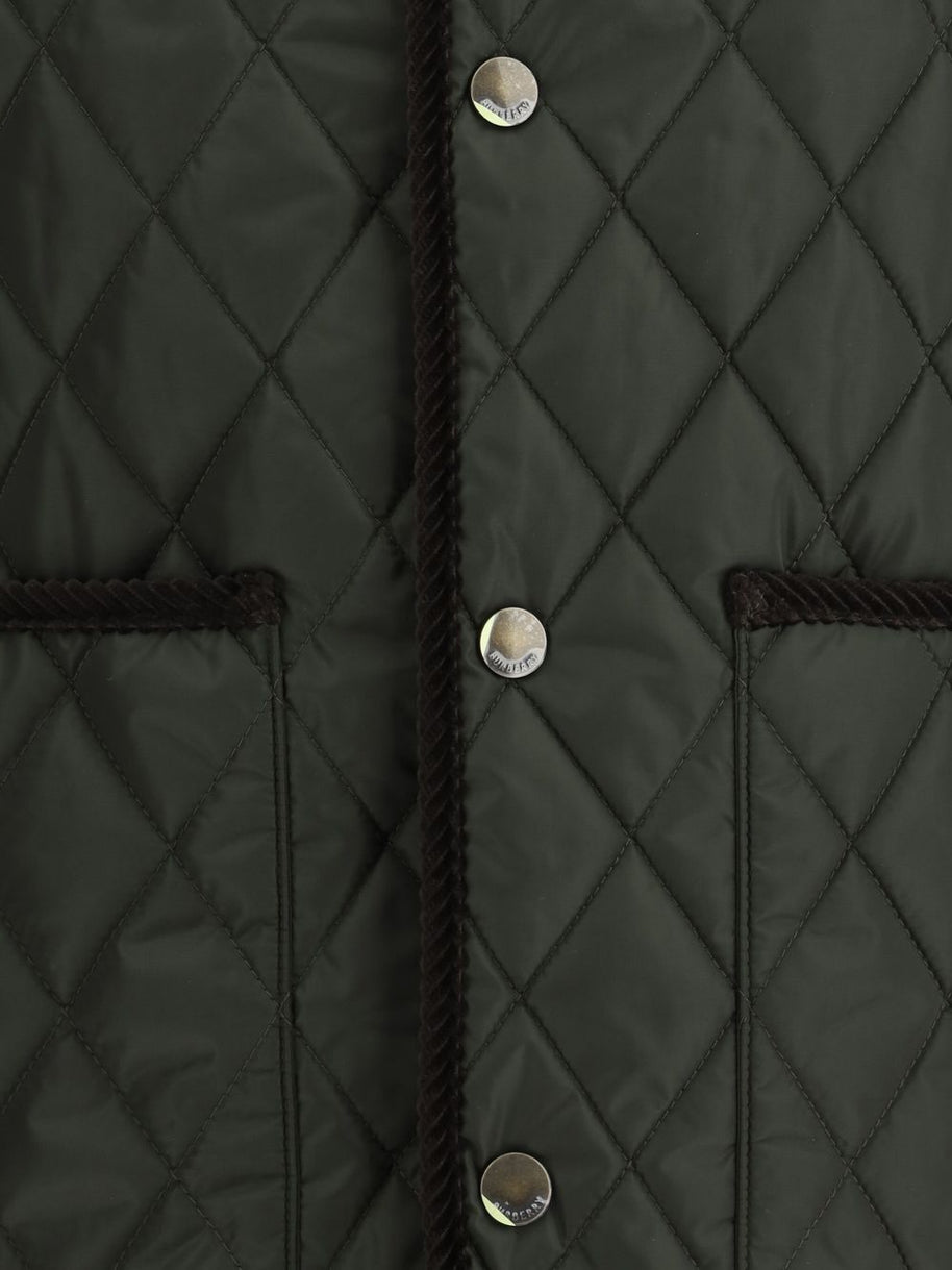 Burberry Green Diamond Quilted Vest