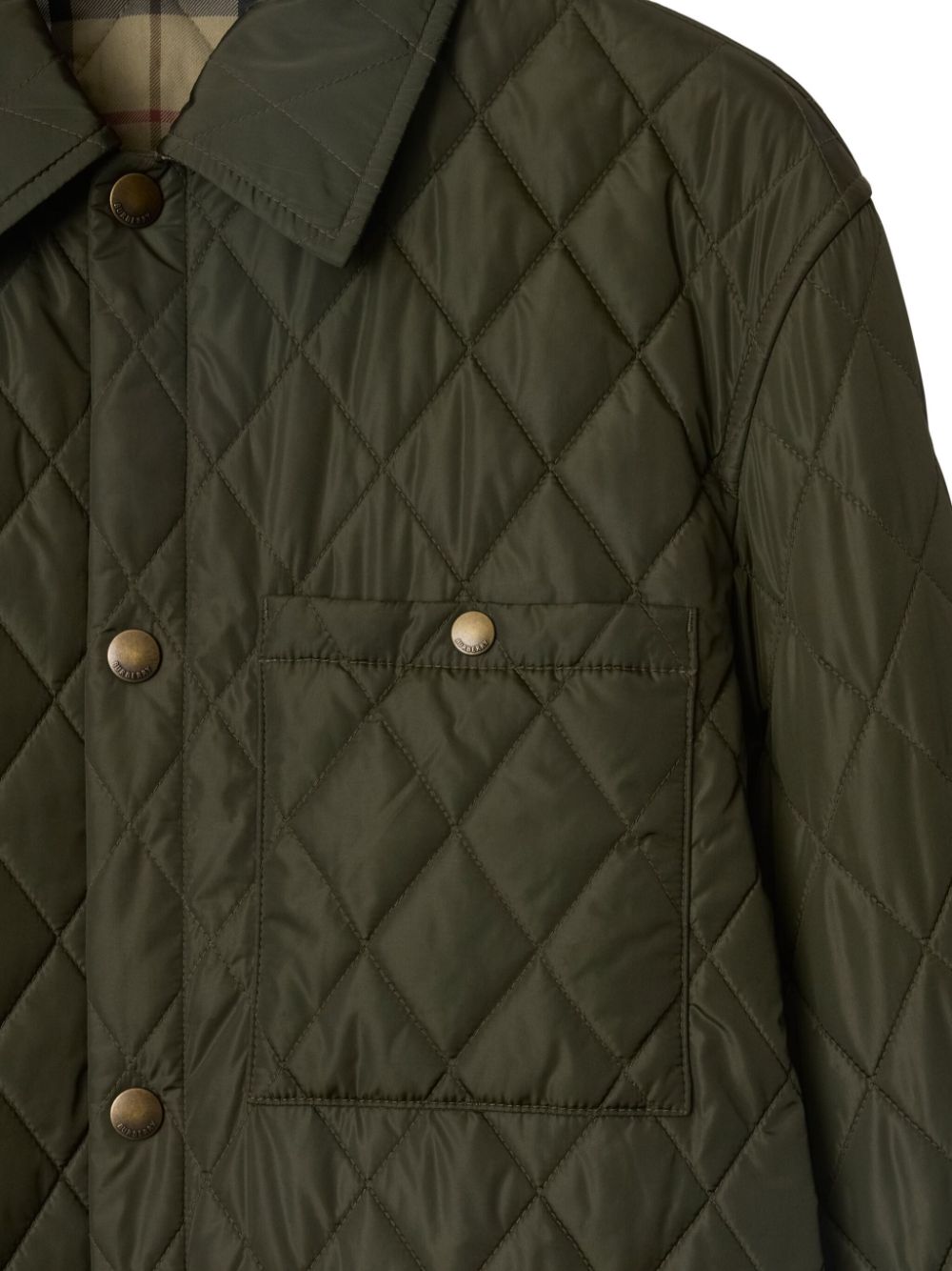 Burberry Green Diamond Quilted Jacket