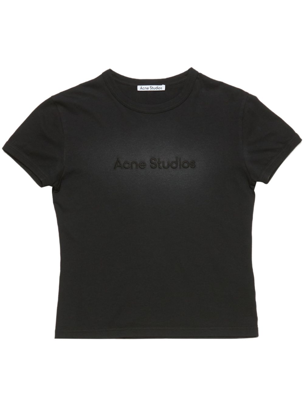 Acne Studios Logo T-shirt Black With Fade-out Effect