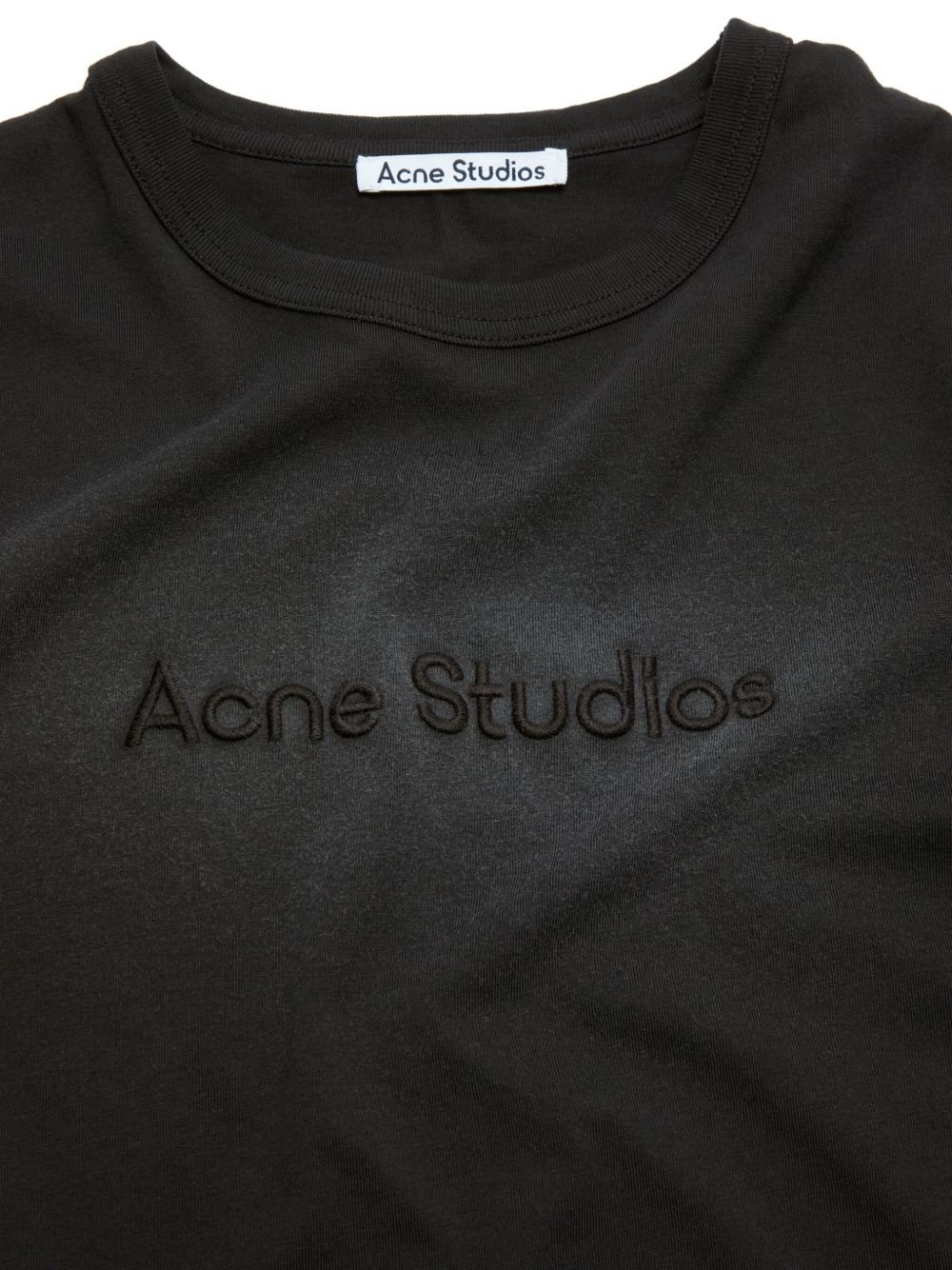 Acne Studios Logo T-shirt Black With Fade-out Effect