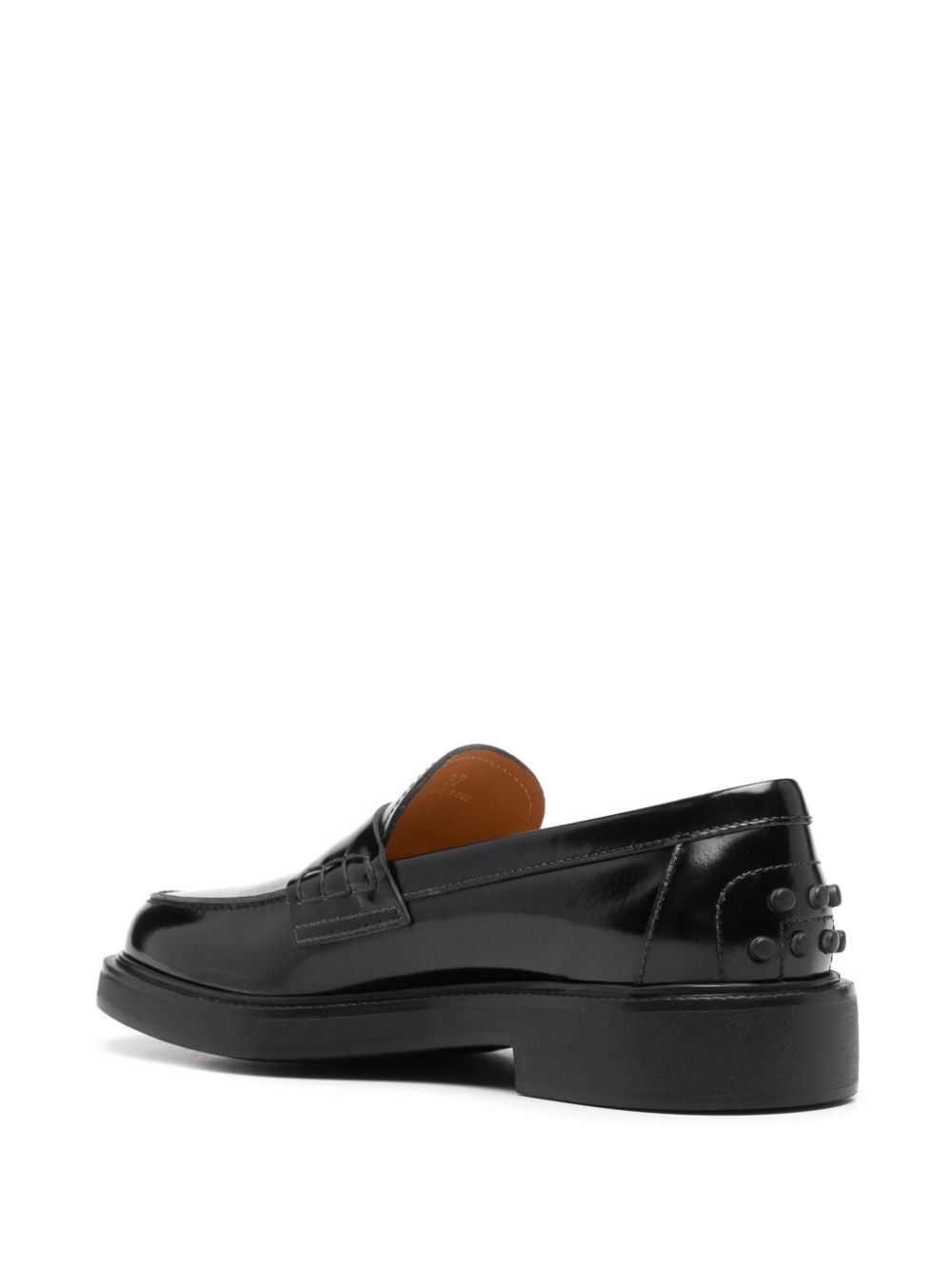 Tod's Black Leather Loafers With Penny Slot