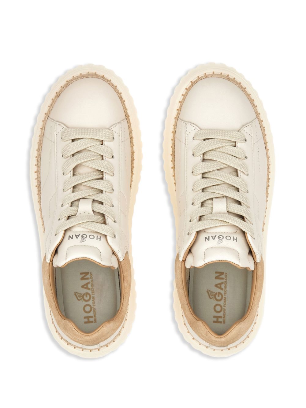 HOGAN PRE H-stripes Sneakers Beige