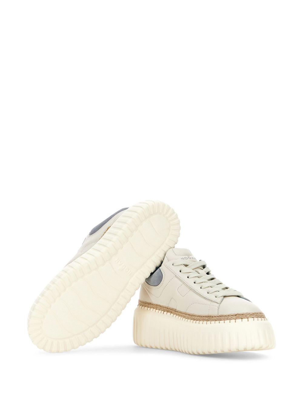 HOGAN PRE H-stripes Sneakers Cream