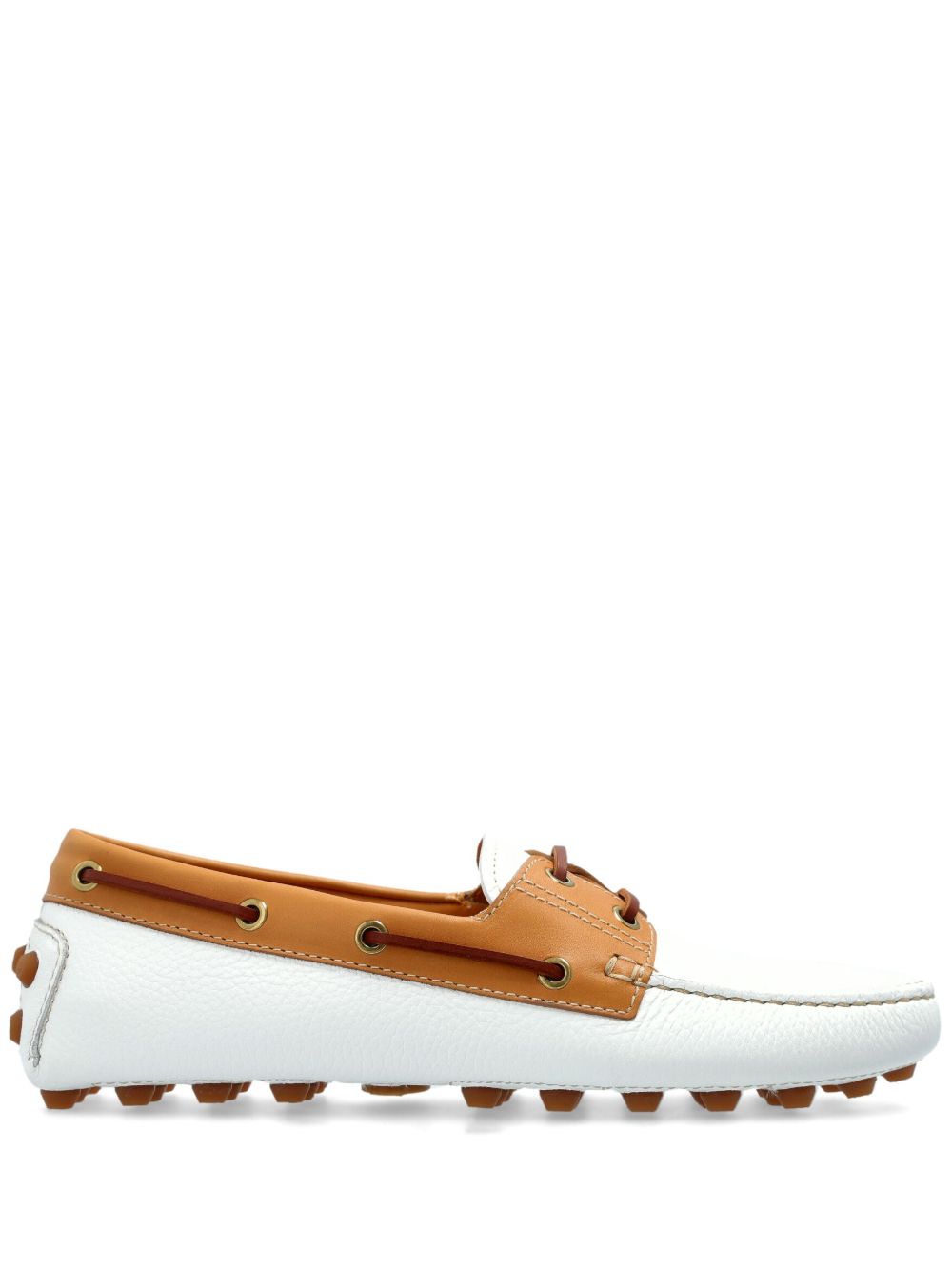 Tod's Boat Gommino Bubble Loafers White