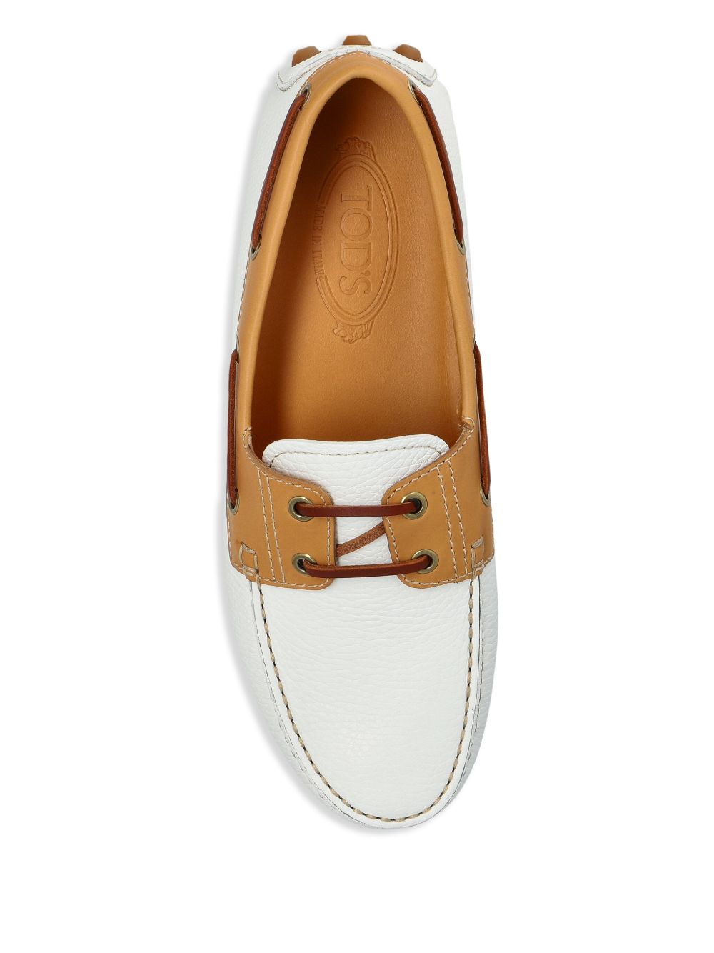 Tod's Boat Gommino Bubble Loafers White