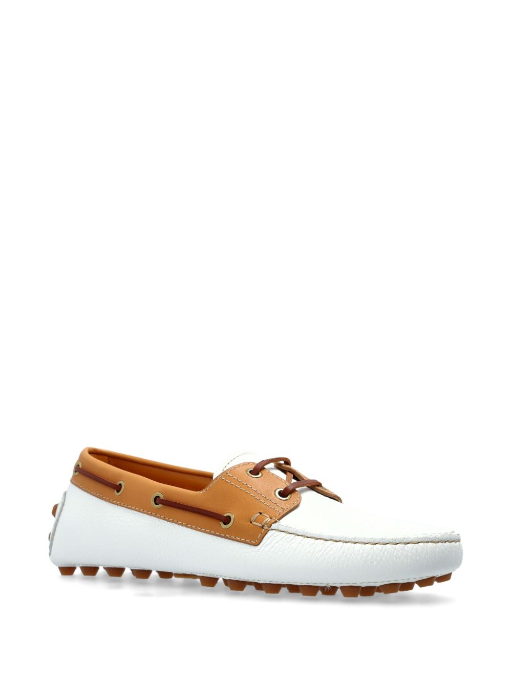 Tod's Boat Gommino Bubble Loafers White