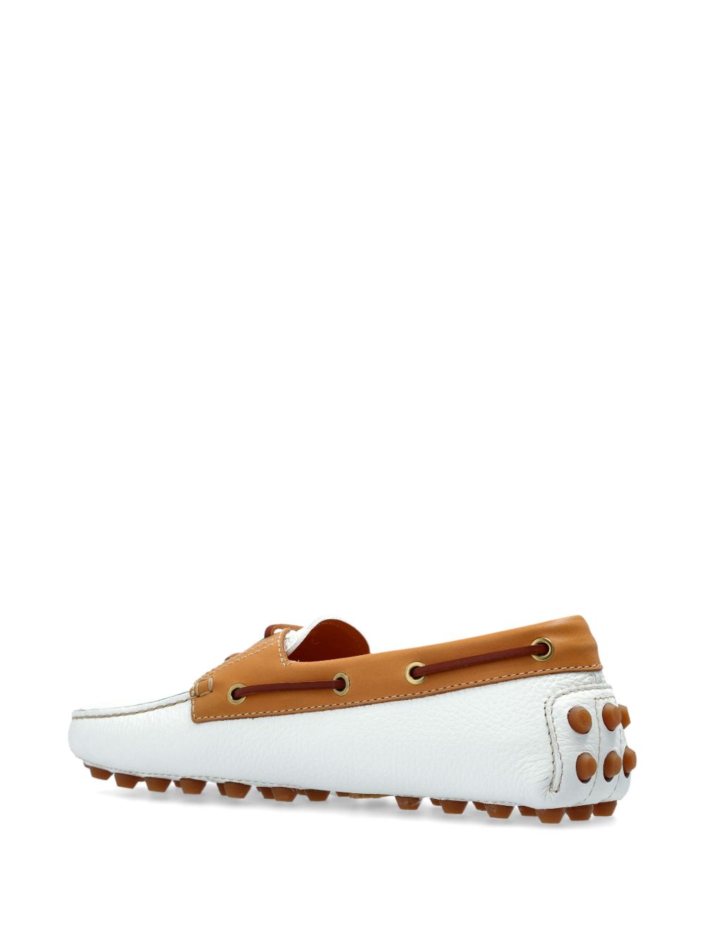 Tod's Boat Gommino Bubble Loafers White