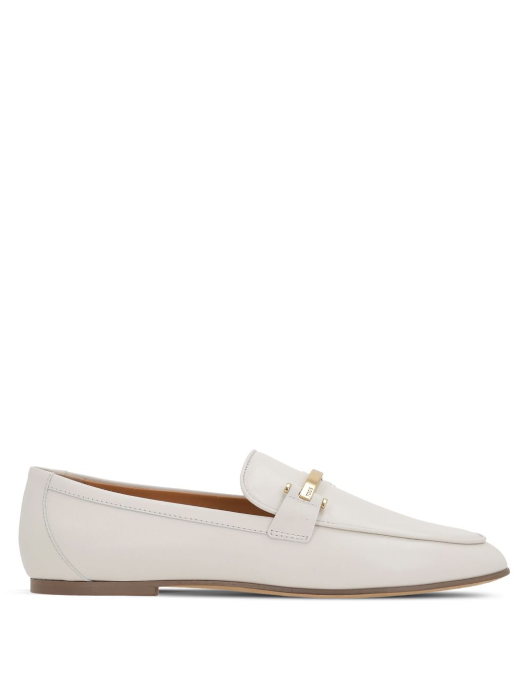 Tod's White Leather Loafers