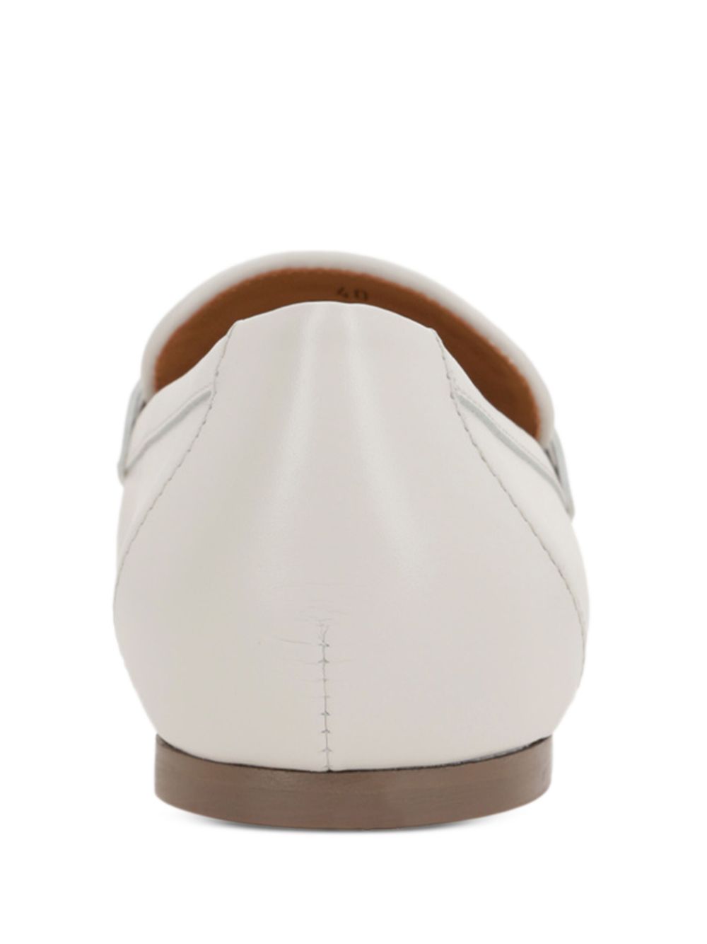 Tod's White Leather Loafers
