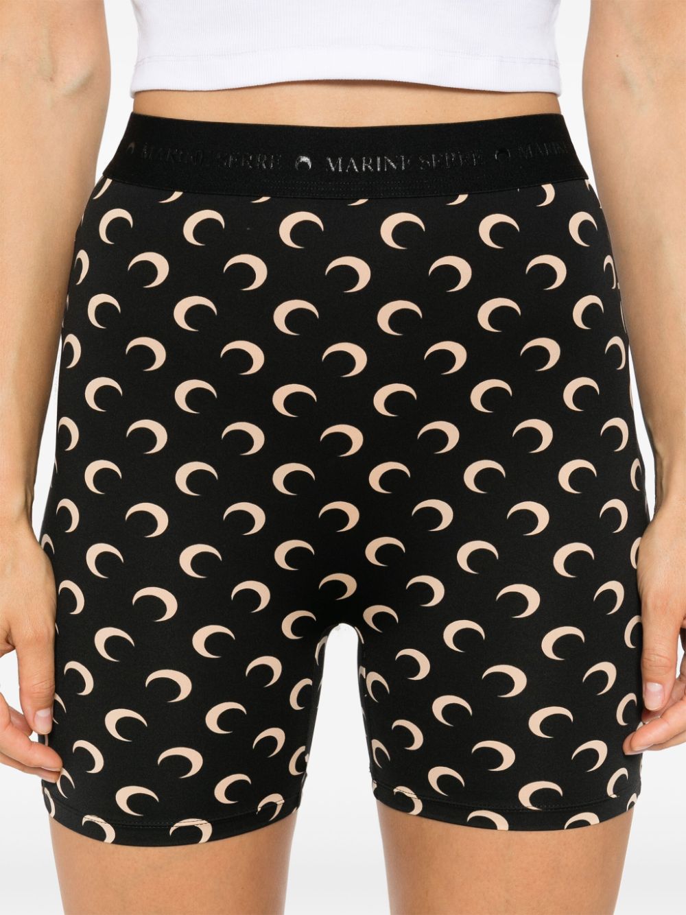 MARINE SERRE Moon Shorts In Black