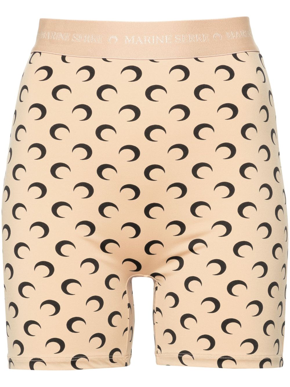 MARINE SERRE Moon Shorts In Beige