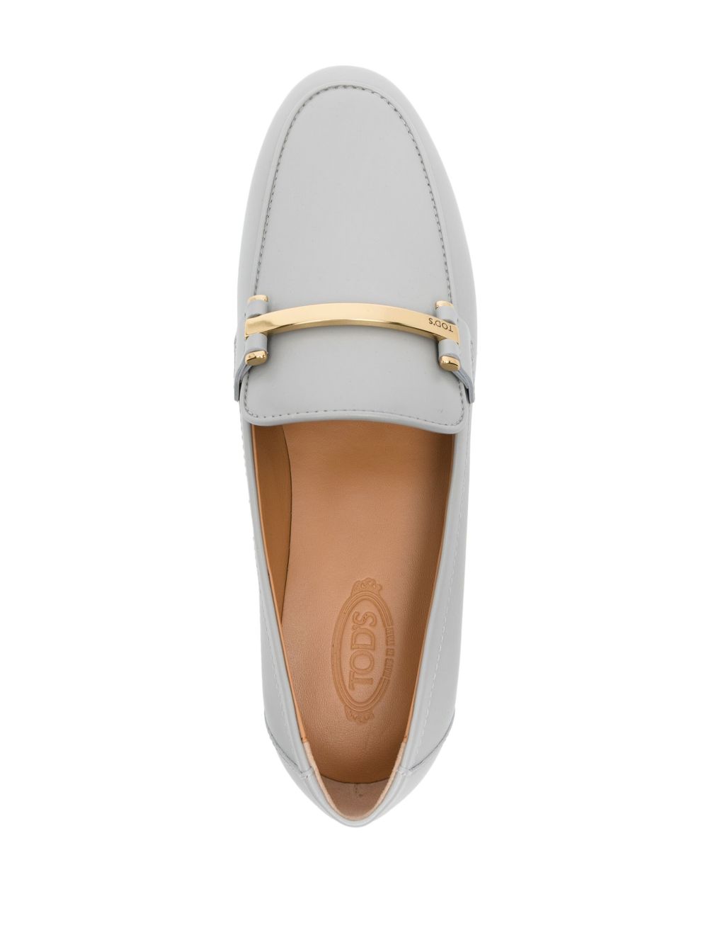 Tod's Grey Leather Loafers