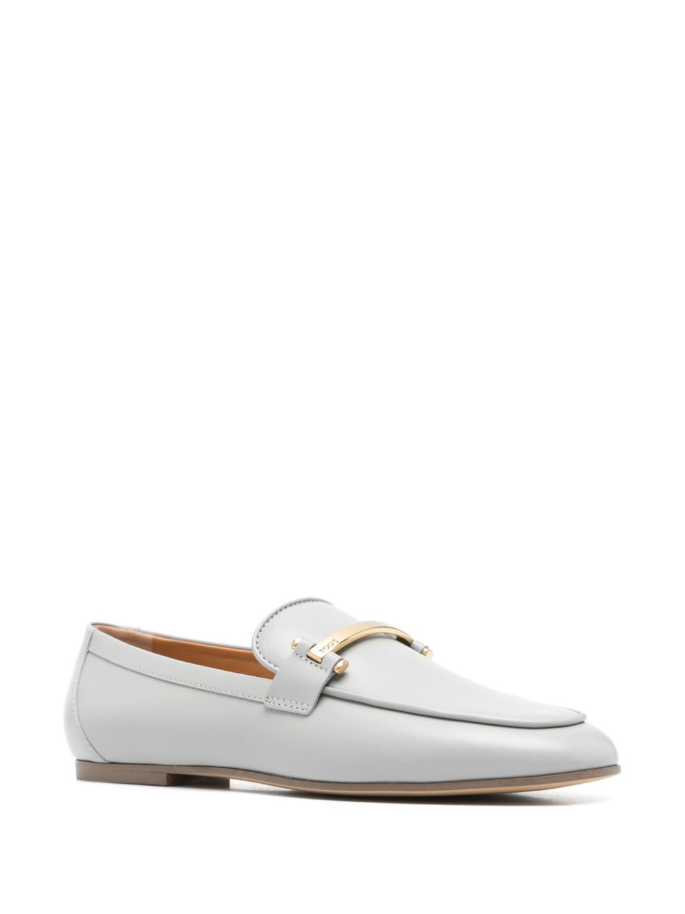 Tod's Grey Leather Loafers