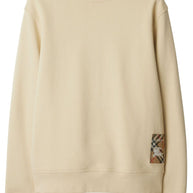 Burberry Beige Check Patch Sweatshirt