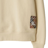 Burberry Beige Check Patch Sweatshirt