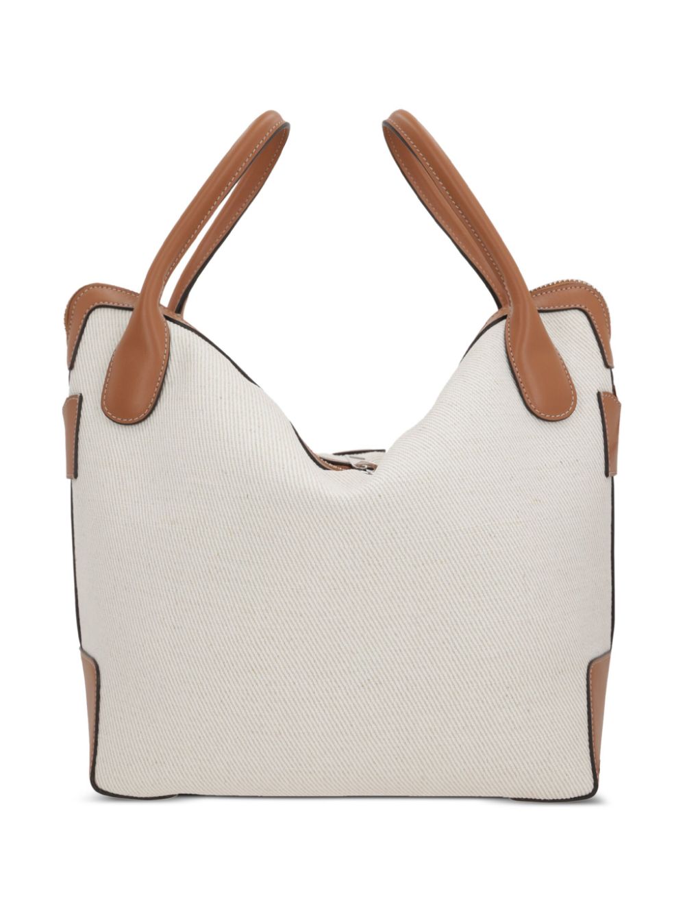 Tod's Canvas And Leather Tote Bag