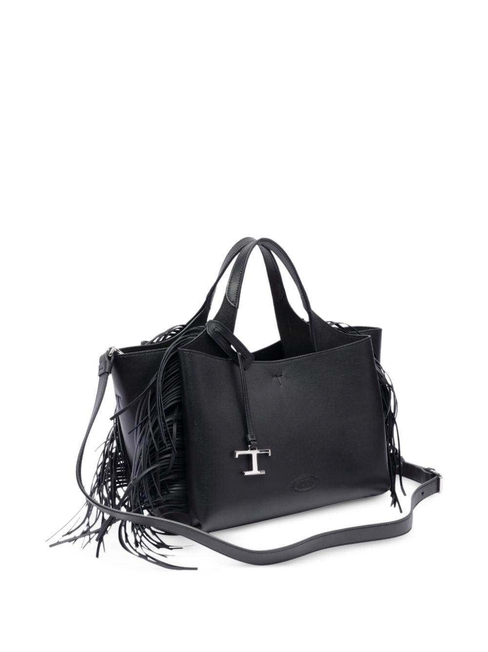 Tod's Mini Bag With Fringe Detail Black