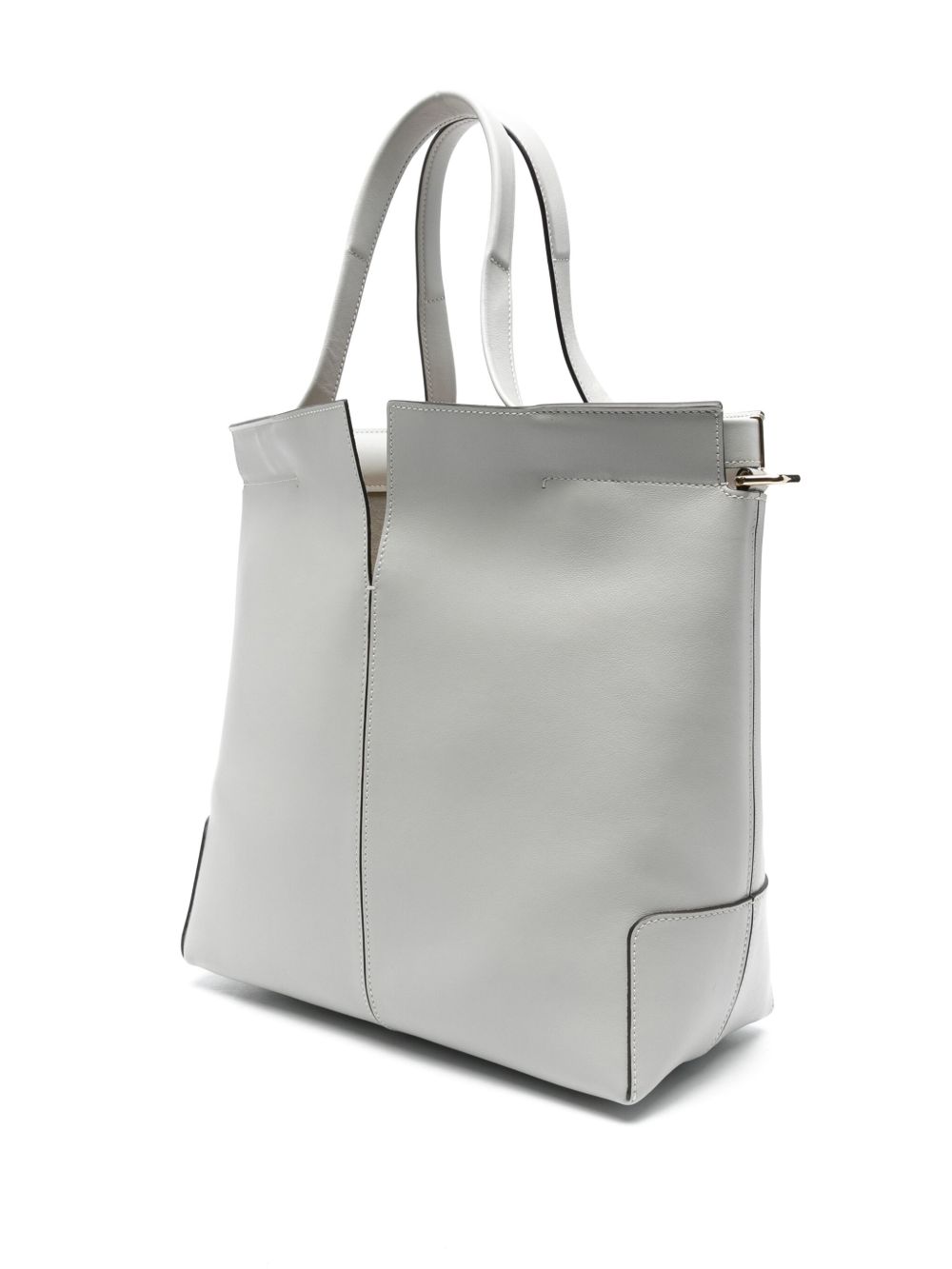 Tod's Small Di Bag Folio Tote Bag Light Grey