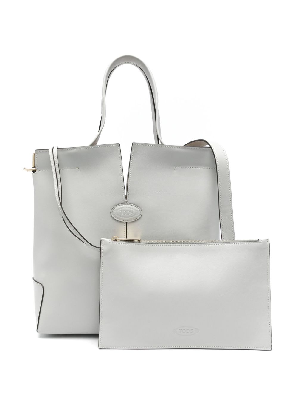 Tod's Small Di Bag Folio Tote Bag Light Grey