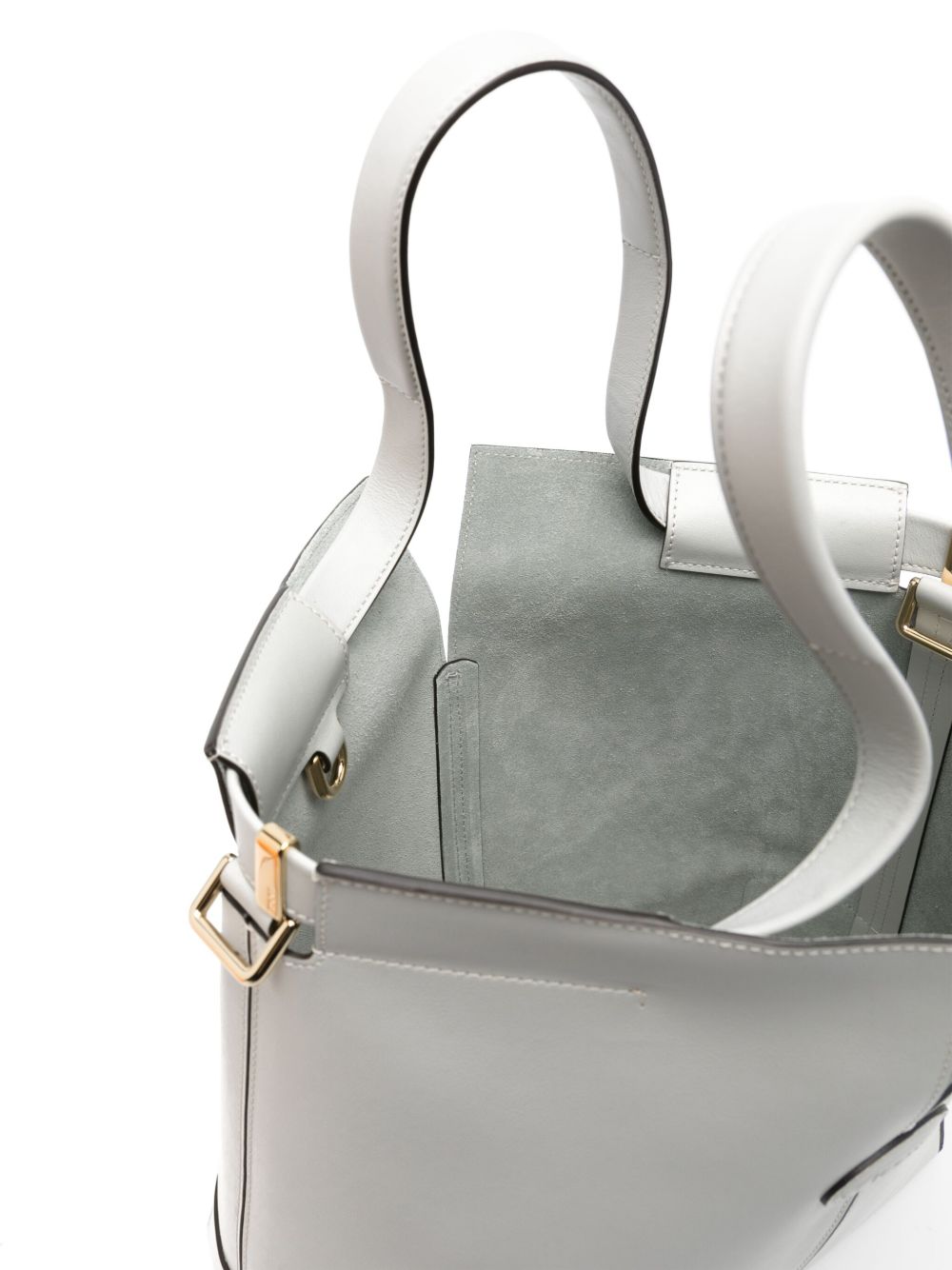 Tod's Small Di Bag Folio Tote Bag Light Grey