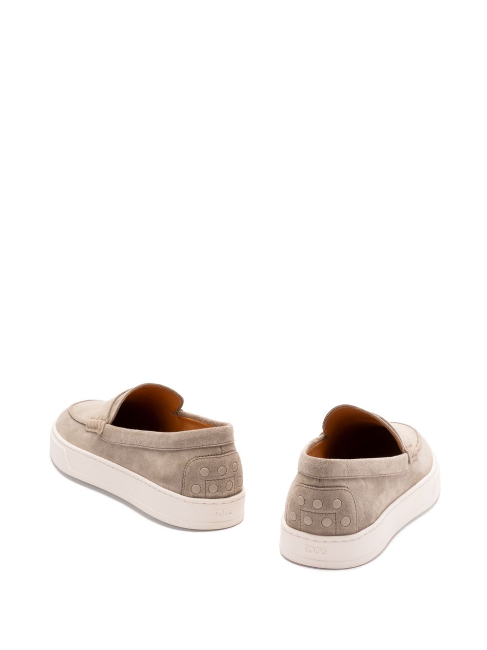 Tod's Suede Loafers Beige With Penny Slot