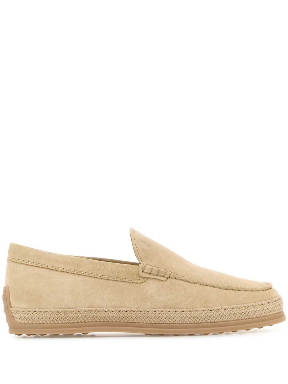 Tod's Suede Slip-on Loafers Beige