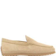 Tod's Suede Slip-on Loafers In Beige