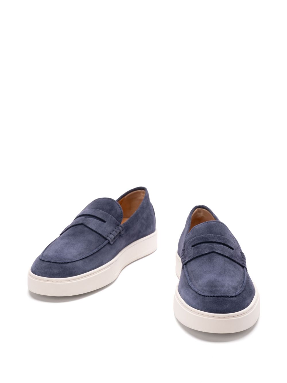 Tod's Blue Suede Loafers