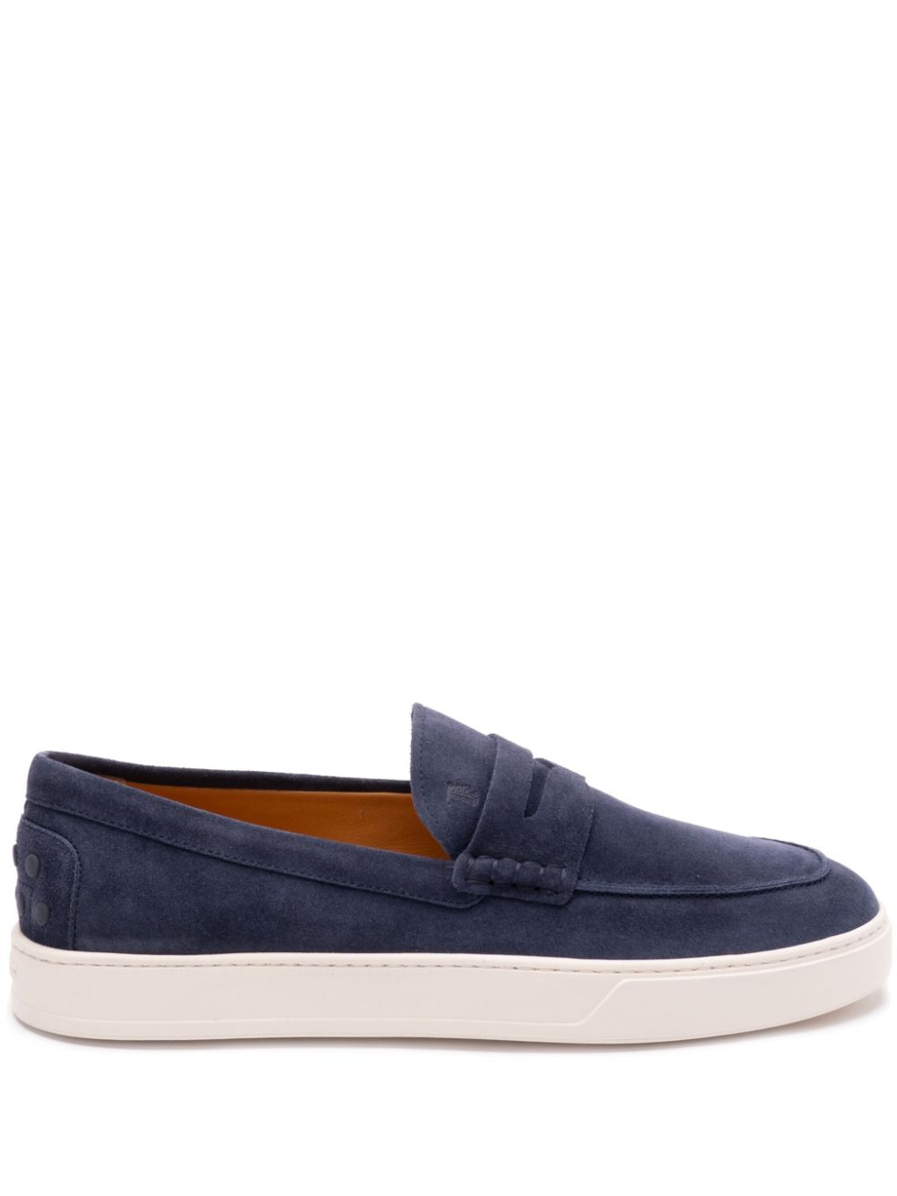 Tod's Blue Suede Loafers