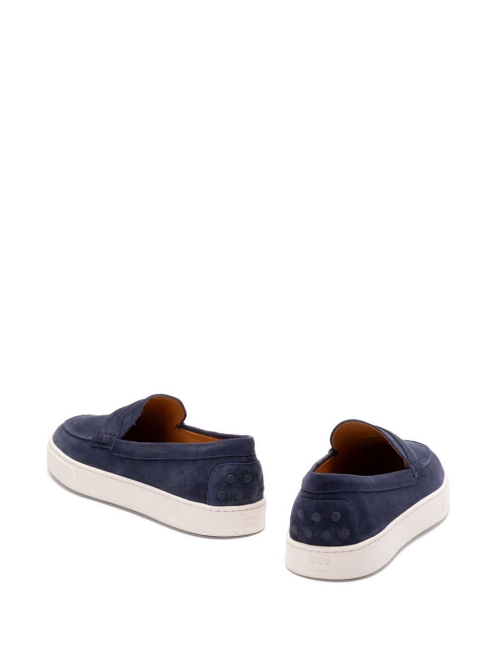 Tod's Blue Suede Loafers