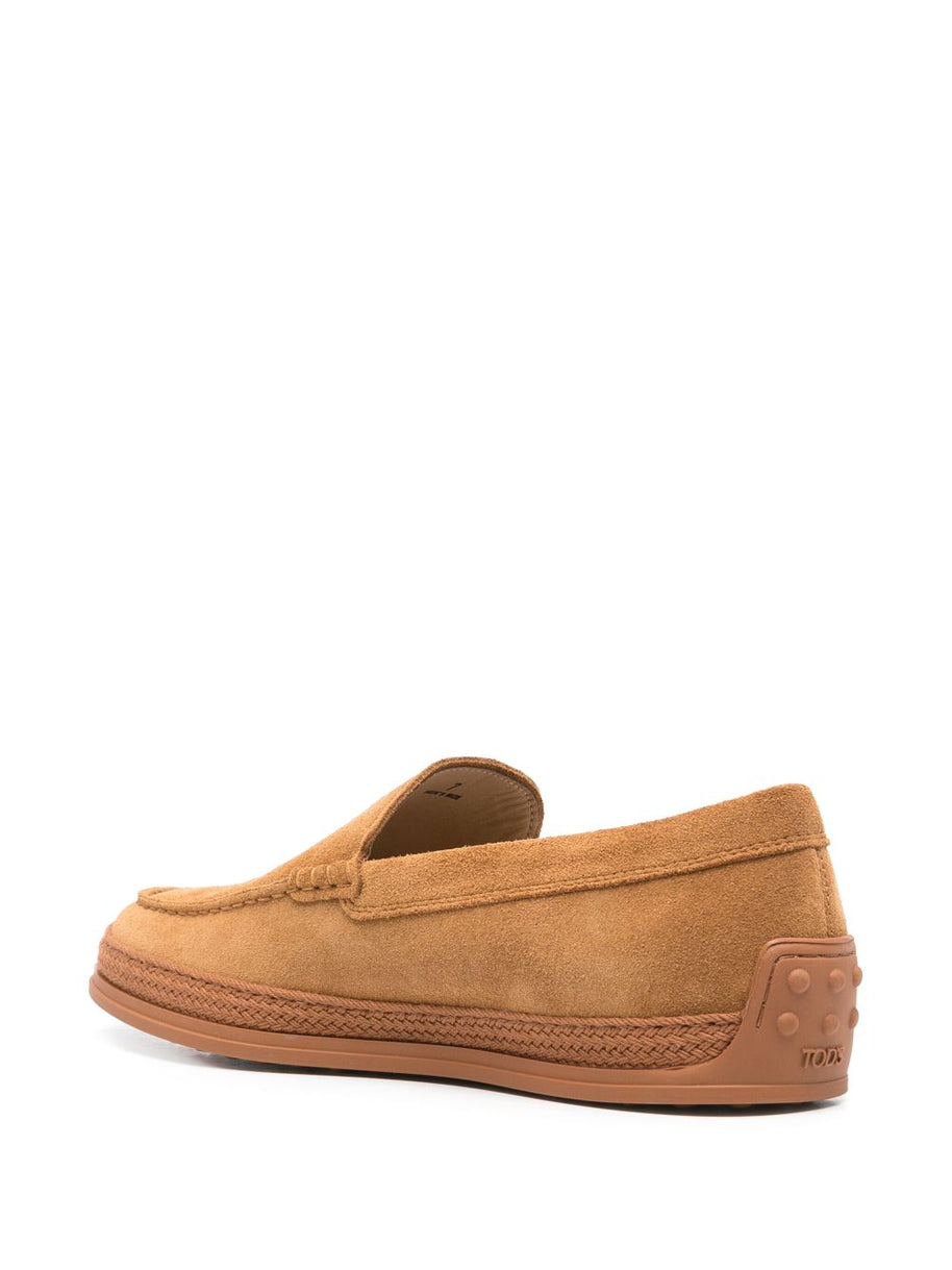 Tod's Suede Slip-on Loafers In Brown