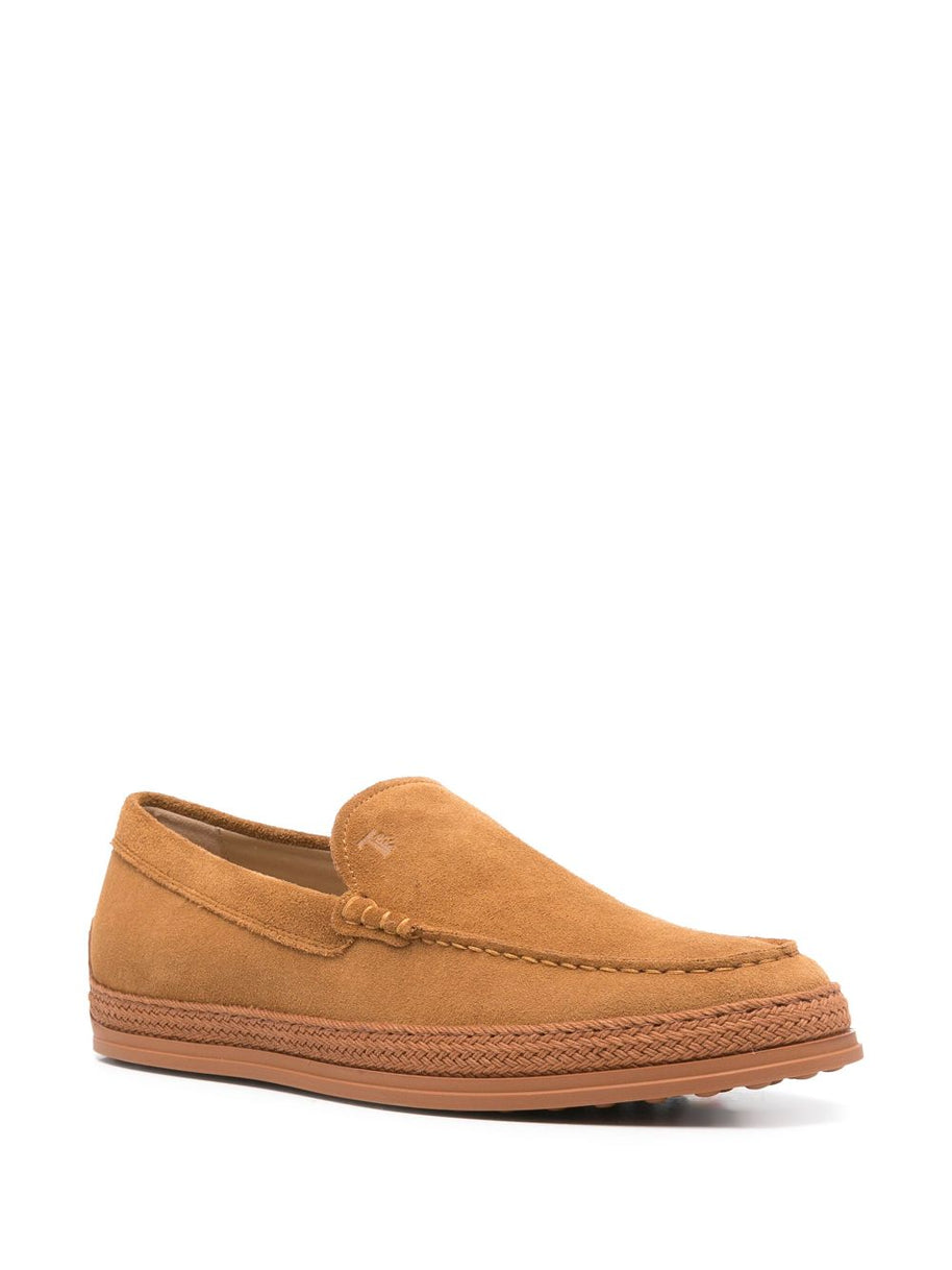 Tod's Suede Slip-on Loafers In Brown