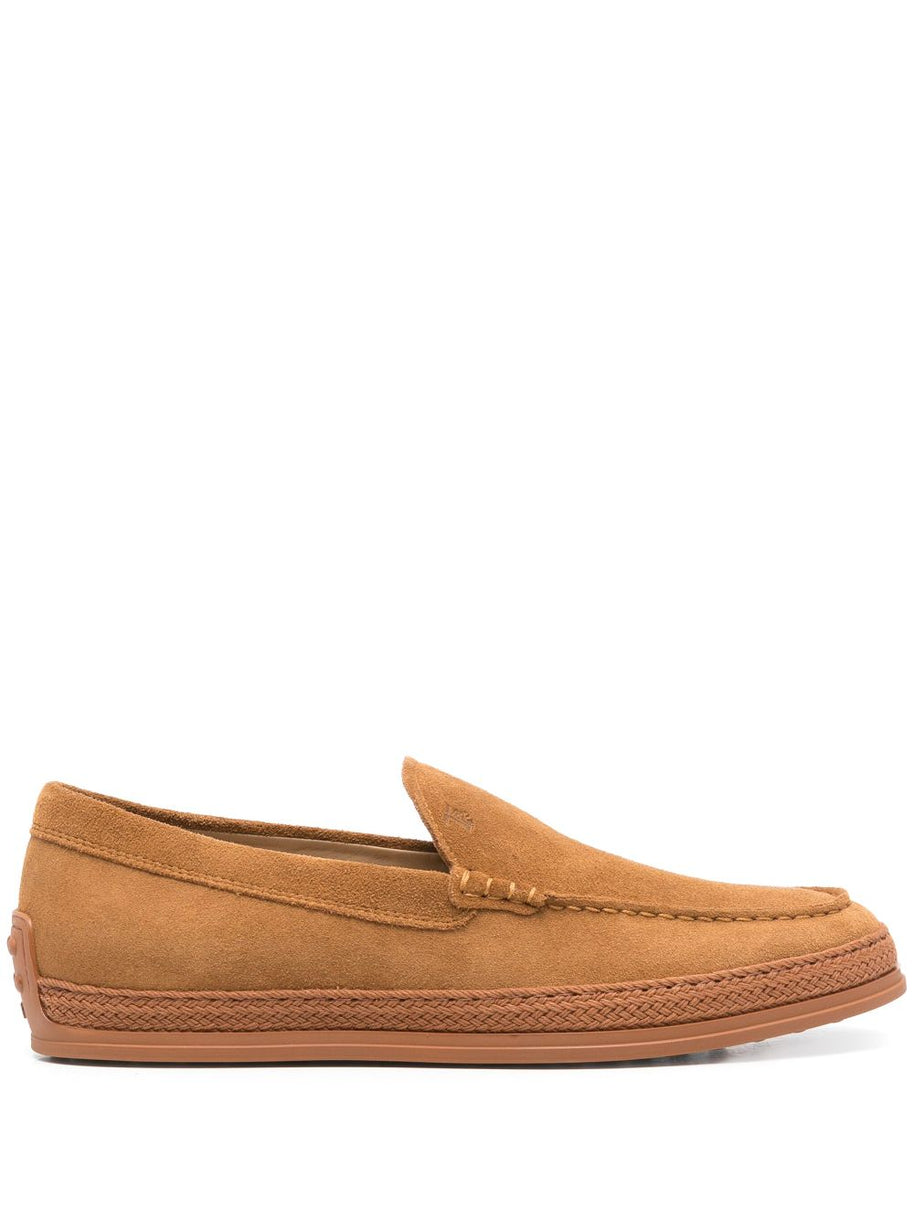 Tod's Suede Slip-on Loafers In Brown